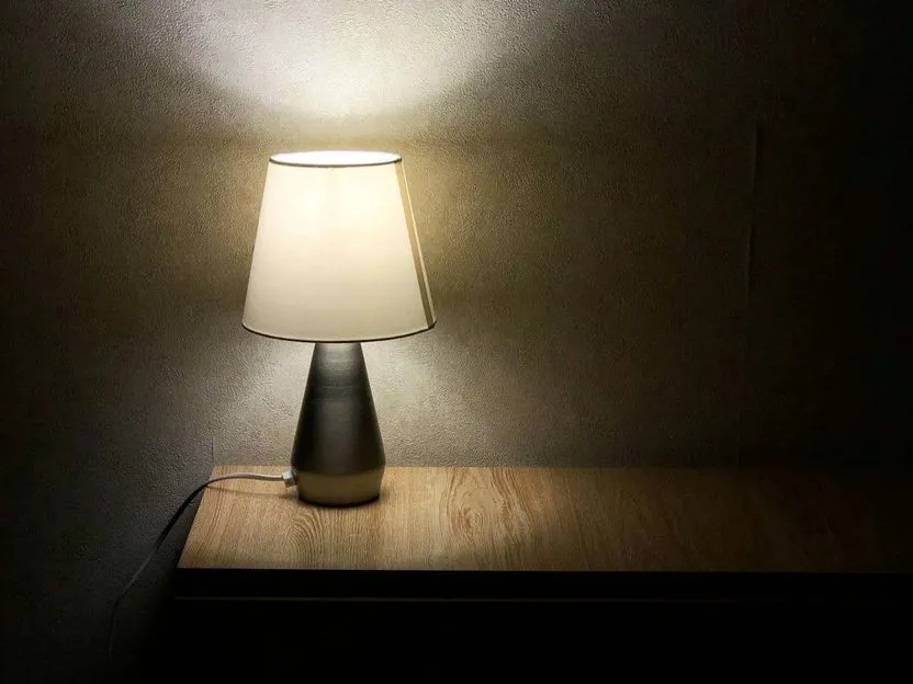 Walnut LED table lamp